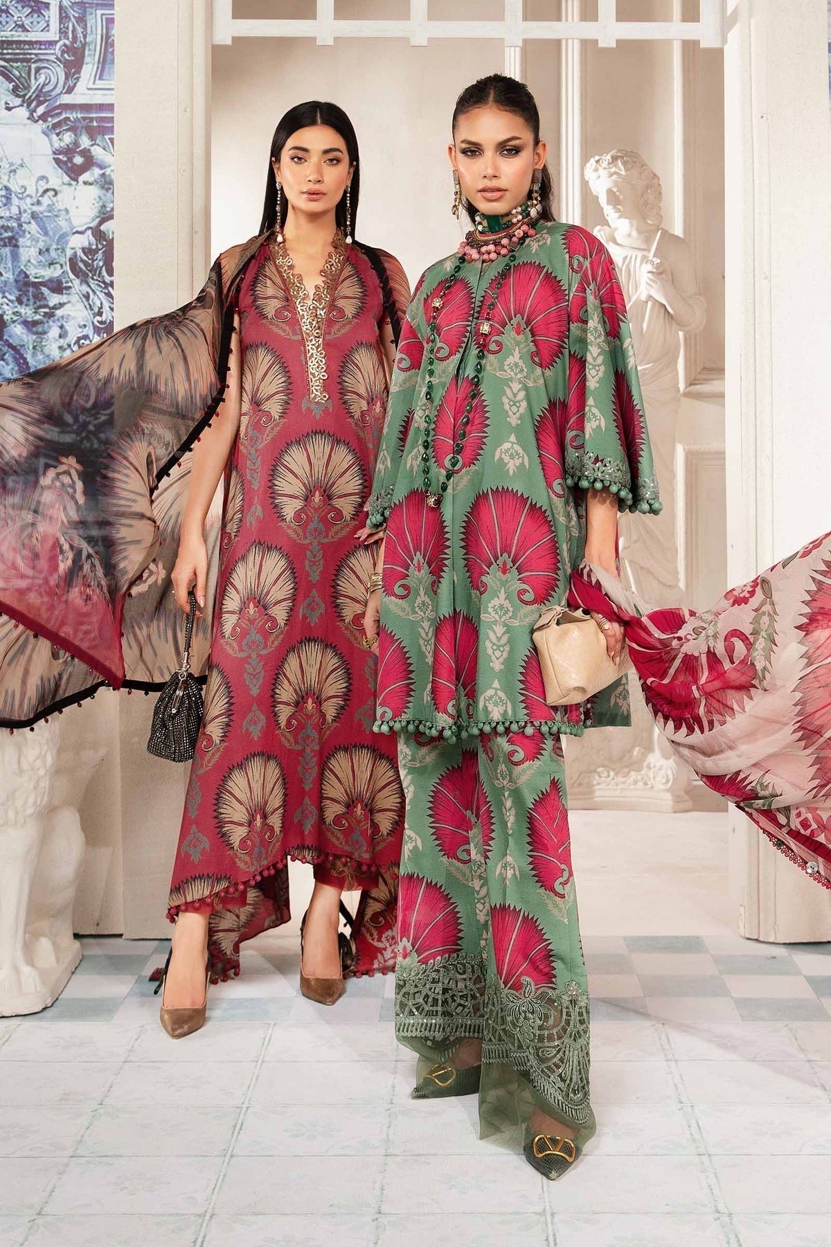 Maria.B | M Print Eid Edit | MPT-2209-A -  Maria B Luxury - Original Designer Dress - House of Maryam