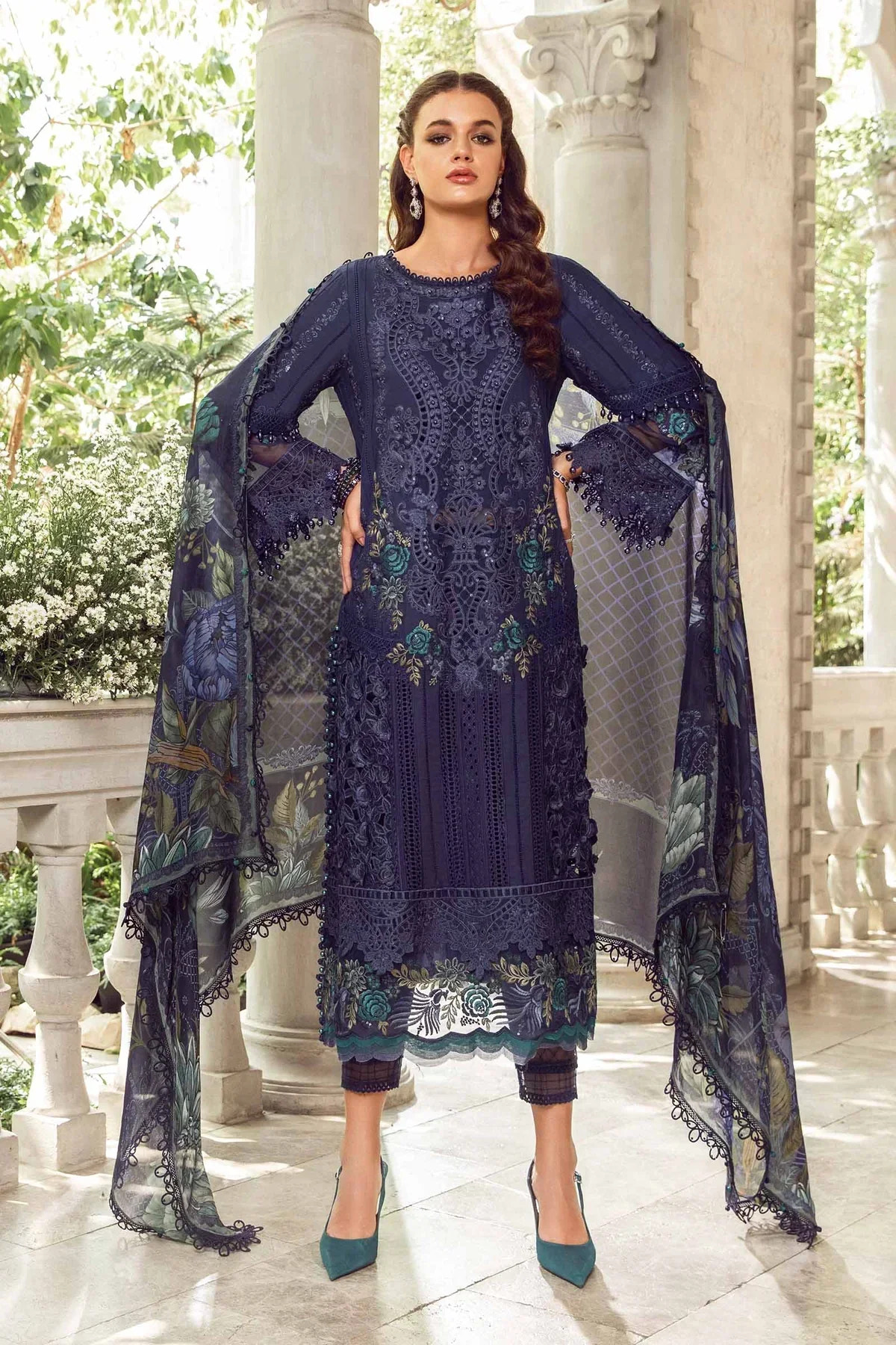 Maria B | Eid Lawn Collection | 09 -  Maria B Luxury - Original Designer Dress - House of Maryam