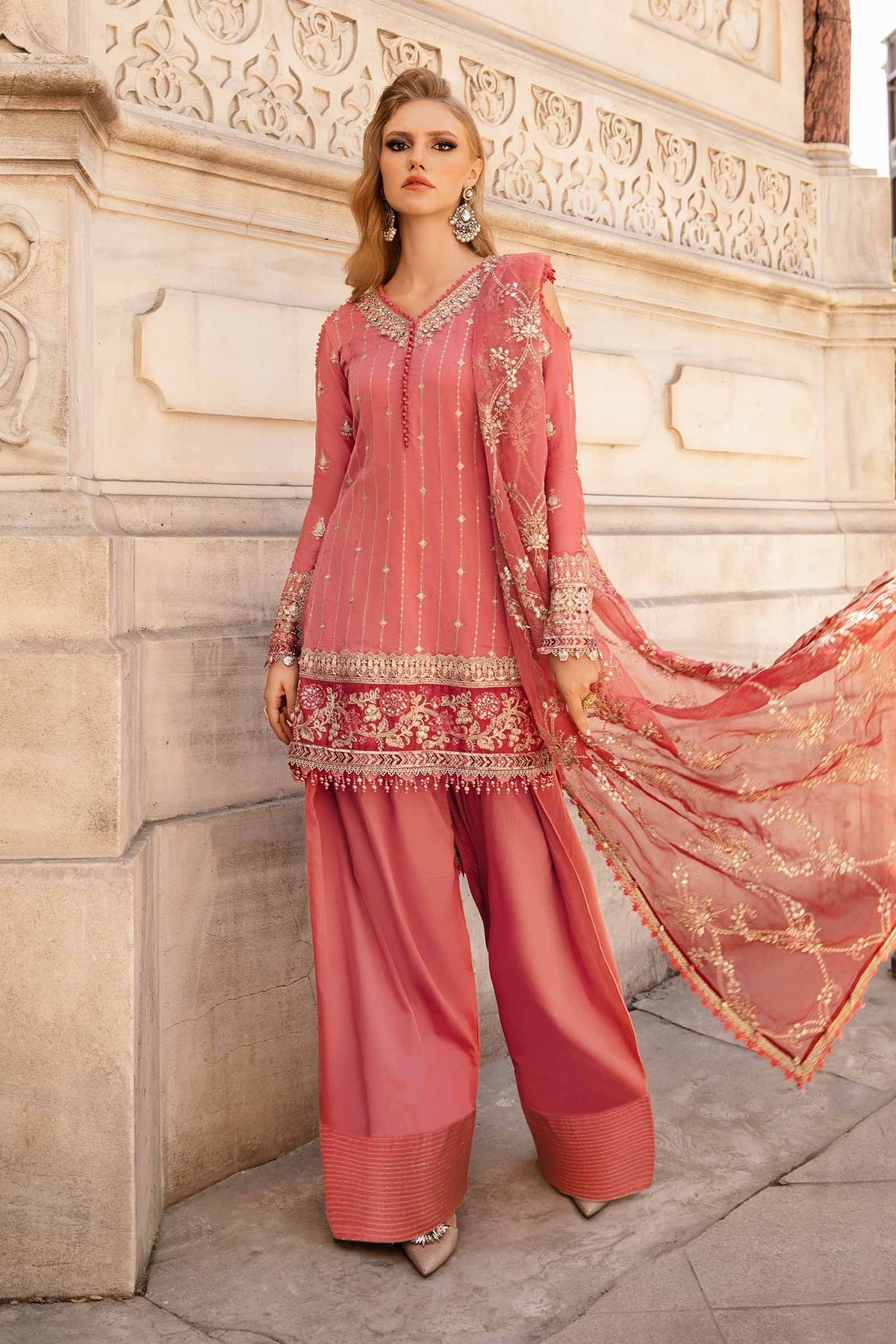 Maria B | Sateen Formals 24 | CST-809 -  Maria B Formal - Original Designer Dress - House of Maryam