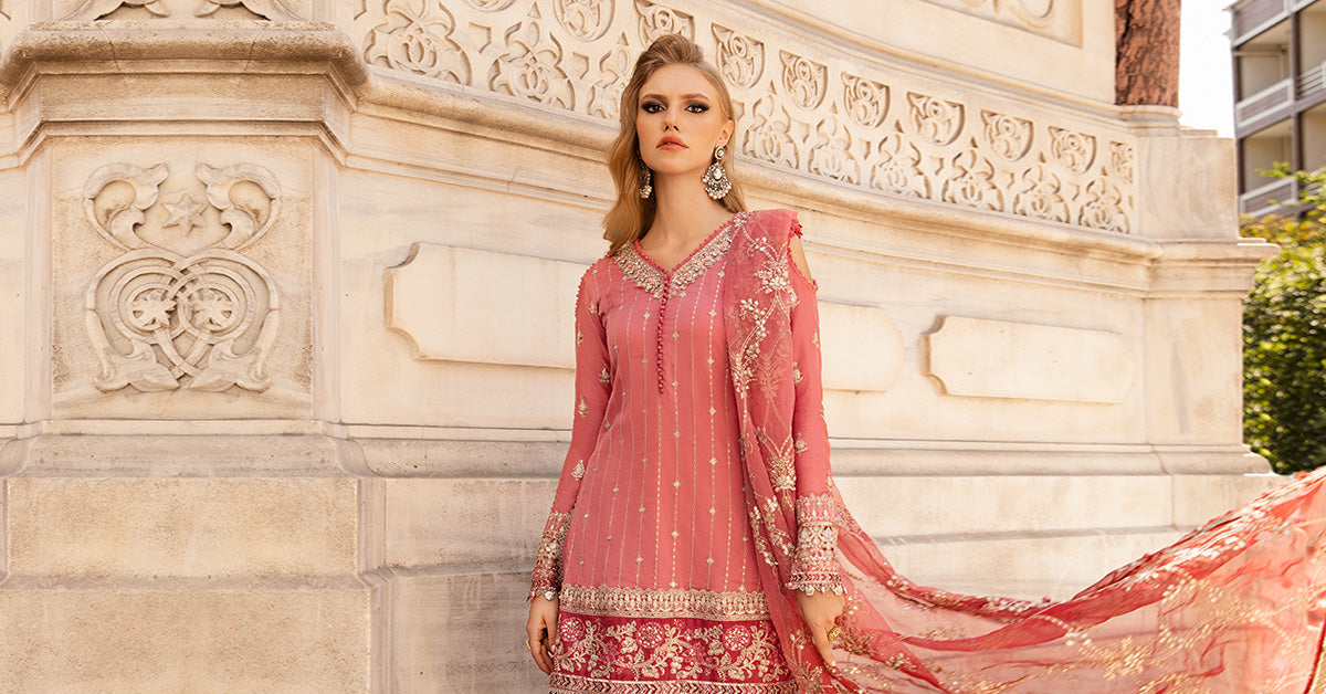 Maria B | Sateen Formals 24 | CST-809 -  Maria B Formal - Original Designer Dress - House of Maryam