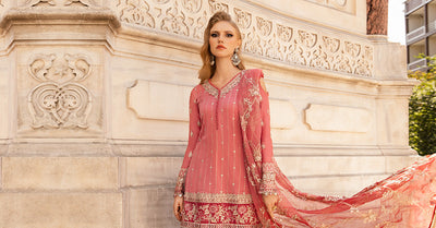 Maria B | Sateen Formals 24 | CST-809 -  Maria B Formal - Original Designer Dress - House of Maryam