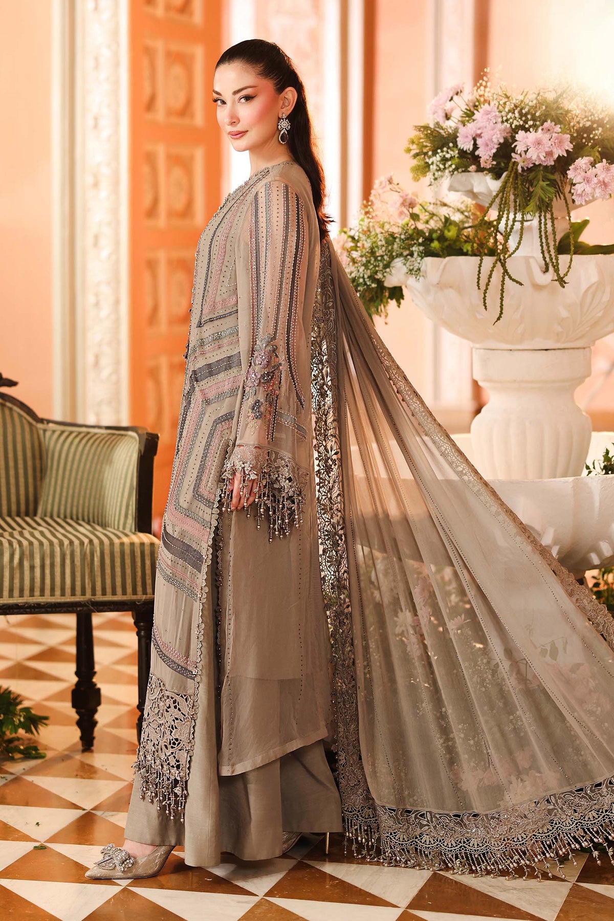 Maria B | Royale Tea Affair | MPC-26-201-Antique Grey, image 2