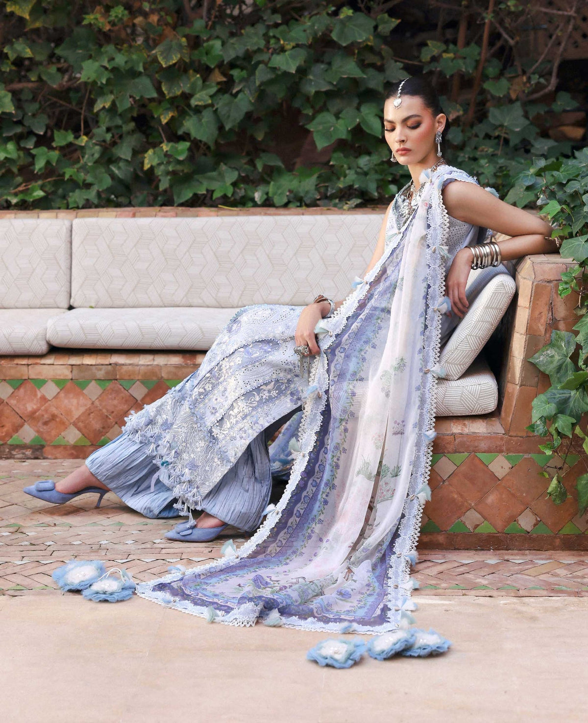 Republic Womenswear | Reine Luxury Lawn 26 | Iris-5