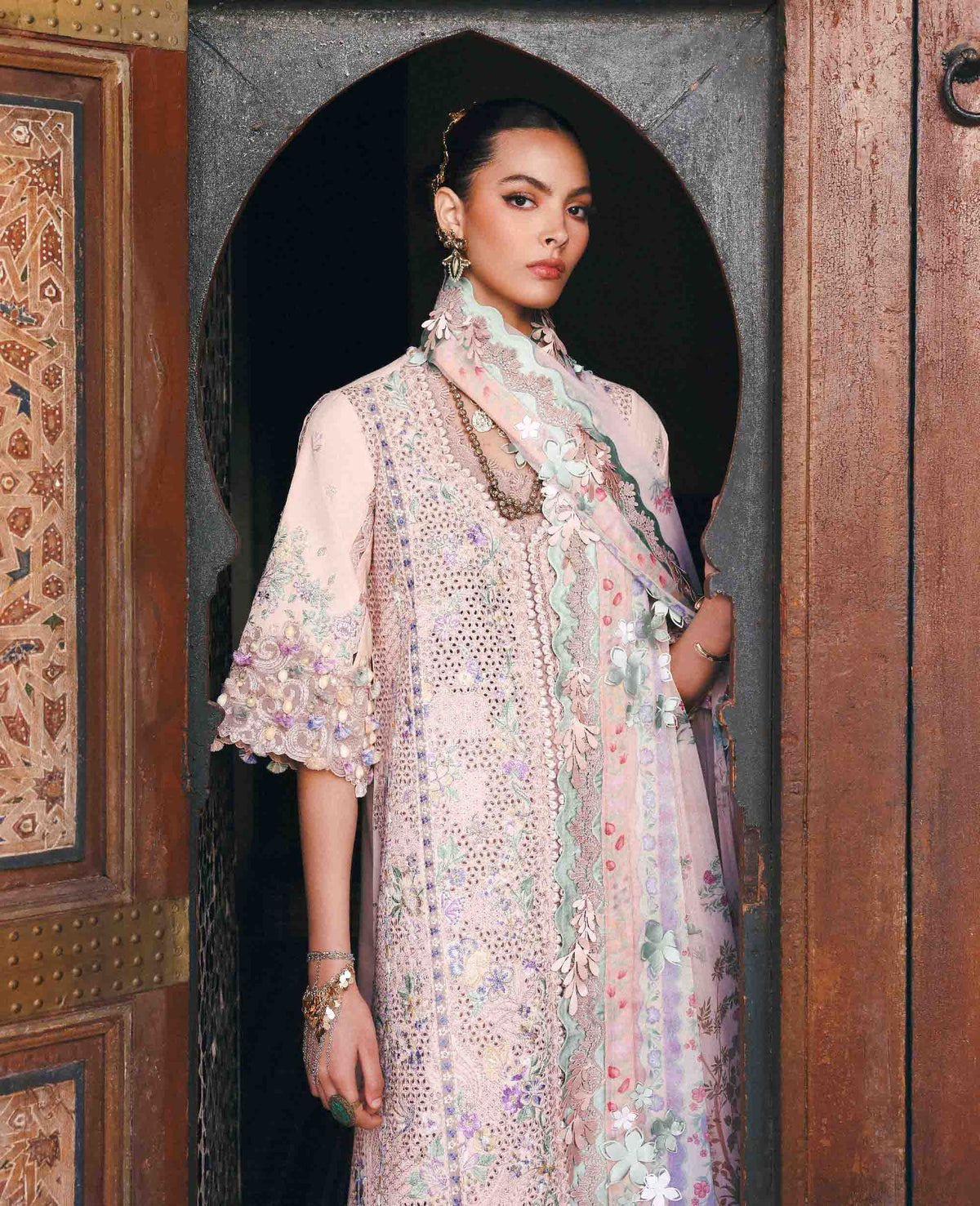 Republic Womenswear | Reine Luxury Lawn 26 | Dahlia-2