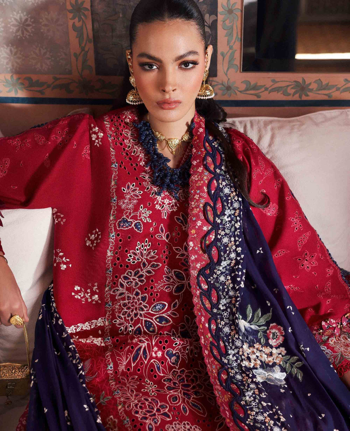 Republic Womenswear | Reine Luxury Lawn 26 | Belle Rosee-5