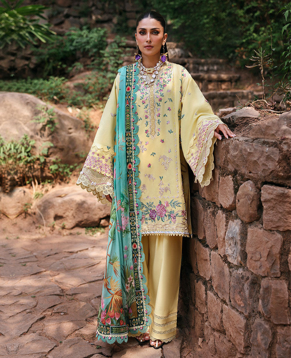 Republic Womenswear | Talia Luxury Lawn 25 | D3-A - Lina -  Republic Womenswear Ladies Clothes - Original Designer Dress - House of Maryam