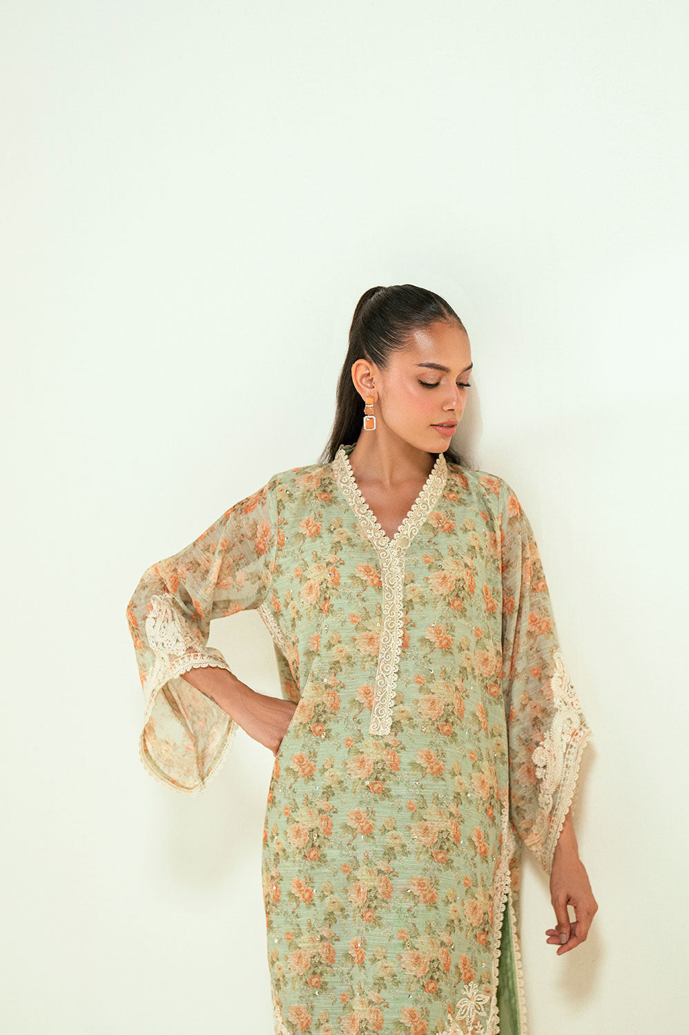 Dhanak | Signature Pret | SS24DA-2590 GREEN -  Dhanak Ladies Clothes - Original Designer Dress - House of Maryam