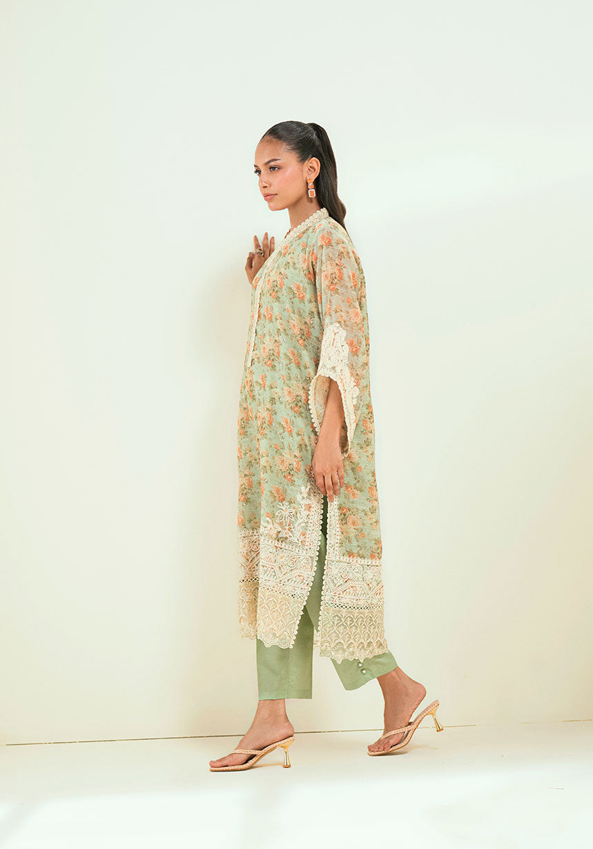 Dhanak | Signature Pret | SS24DA-2590 GREEN -  Dhanak Ladies Clothes - Original Designer Dress - House of Maryam