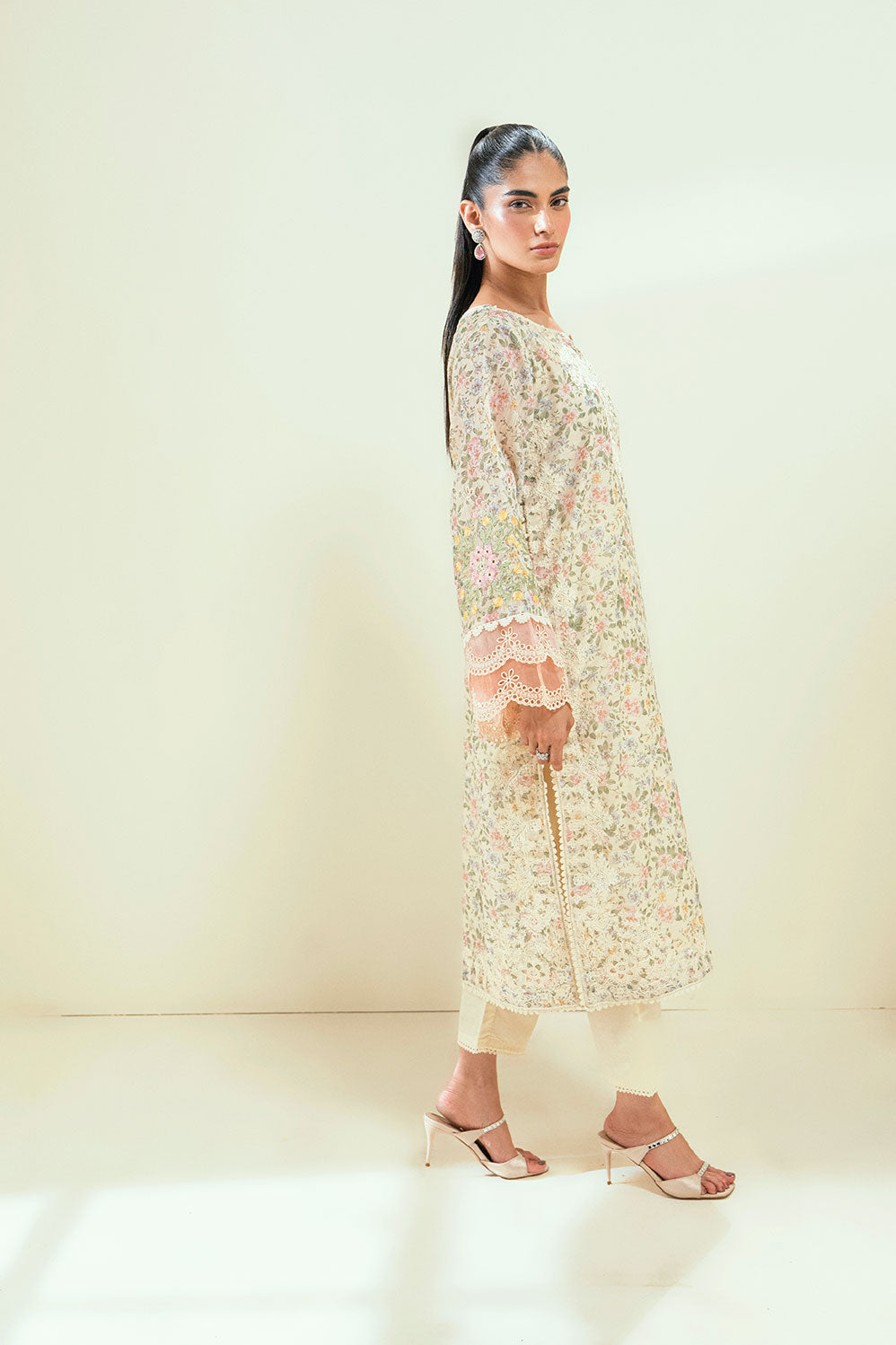Dhanak | Signature Pret | SS24DA-2592 OFF-WHITE -  Dhanak Ladies Clothes - Original Designer Dress - House of Maryam