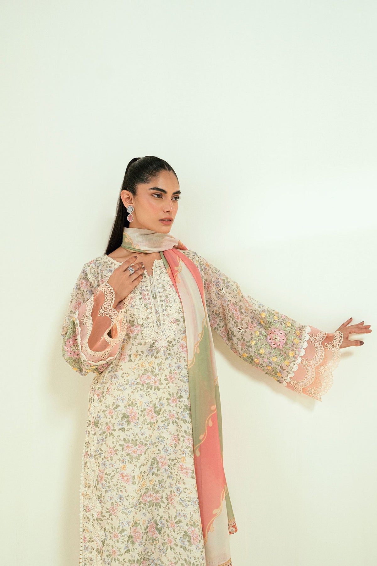 Dhanak | Signature Pret | SS24DA-2592 OFF-WHITE -  Dhanak Ladies Clothes - Original Designer Dress - House of Maryam
