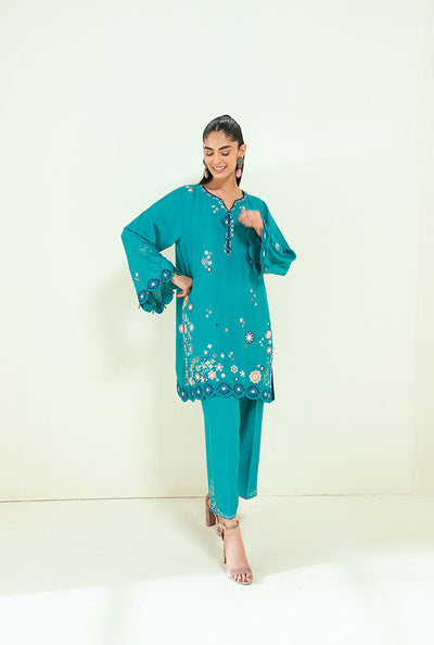 Dhanak | Signature Pret | SS25DA-2699 C-GREEN -  Dhanak Ladies Clothes - Original Designer Dress - House of Maryam