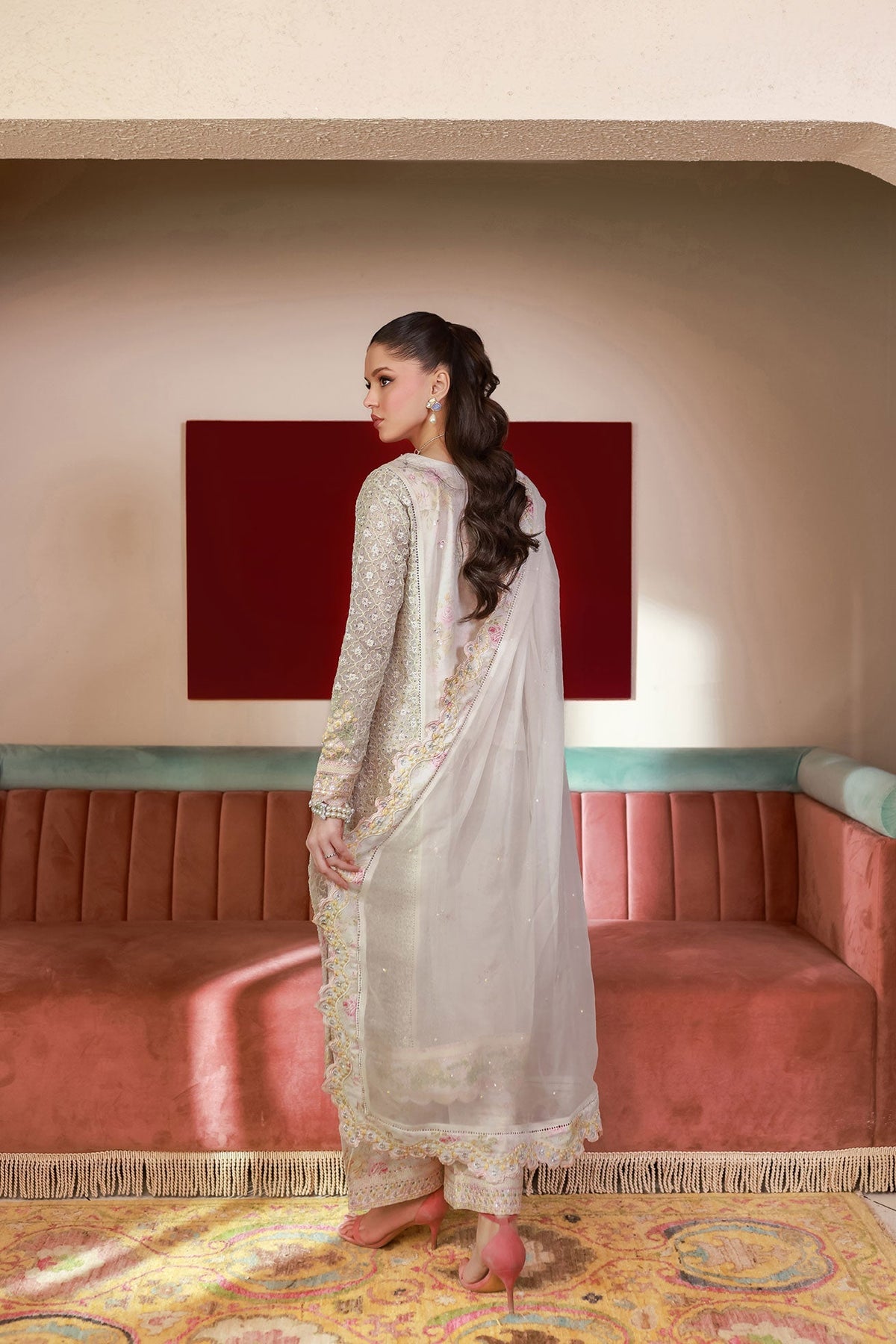 Dhanak | Chiffon Pret | SS25DA-2711 -  Dhanak Ladies Clothes - Original Designer Dress - House of Maryam