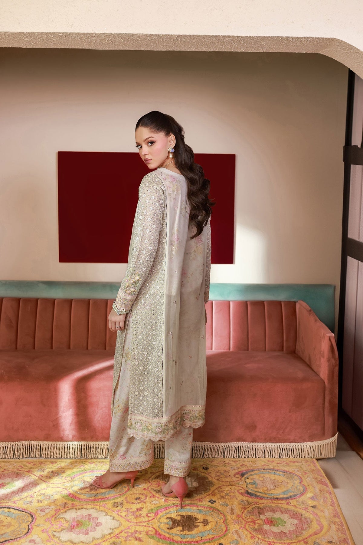 Dhanak | Chiffon Pret | SS25DA-2711 -  Dhanak Ladies Clothes - Original Designer Dress - House of Maryam