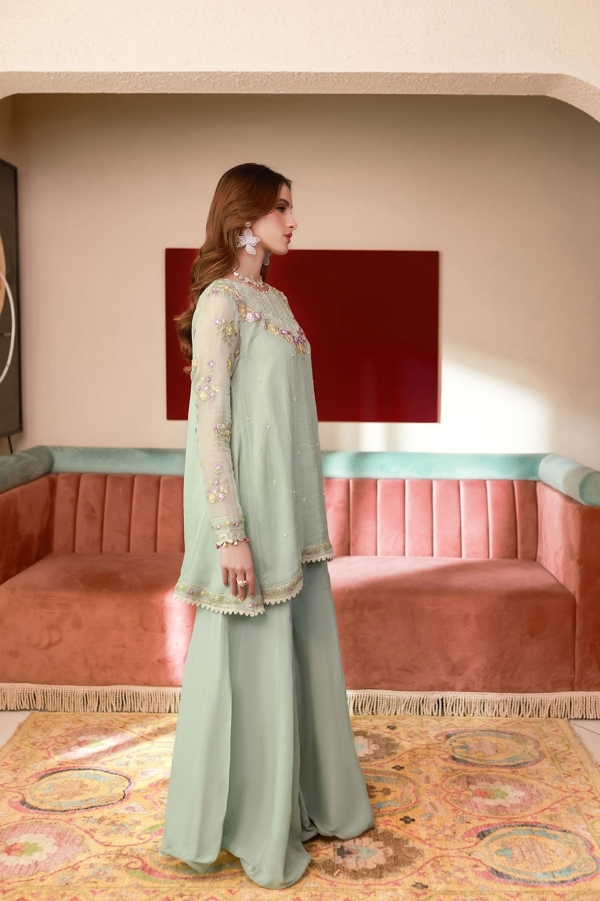 Dhanak | Chiffon Pret | SS25DA-2712 -  Dhanak Ladies Clothes - Original Designer Dress - House of Maryam
