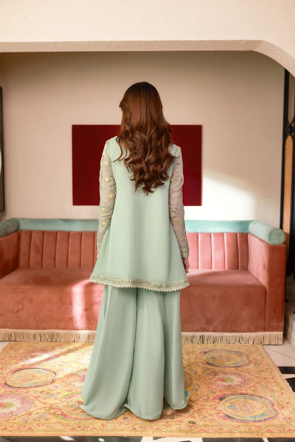 Dhanak | Chiffon Pret | SS25DA-2712 -  Dhanak Ladies Clothes - Original Designer Dress - House of Maryam