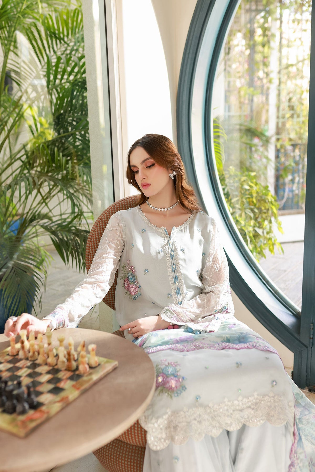 Dhanak | Chiffon Pret | SS25DA-2715 -  Dhanak Ladies Clothes - Original Designer Dress - House of Maryam