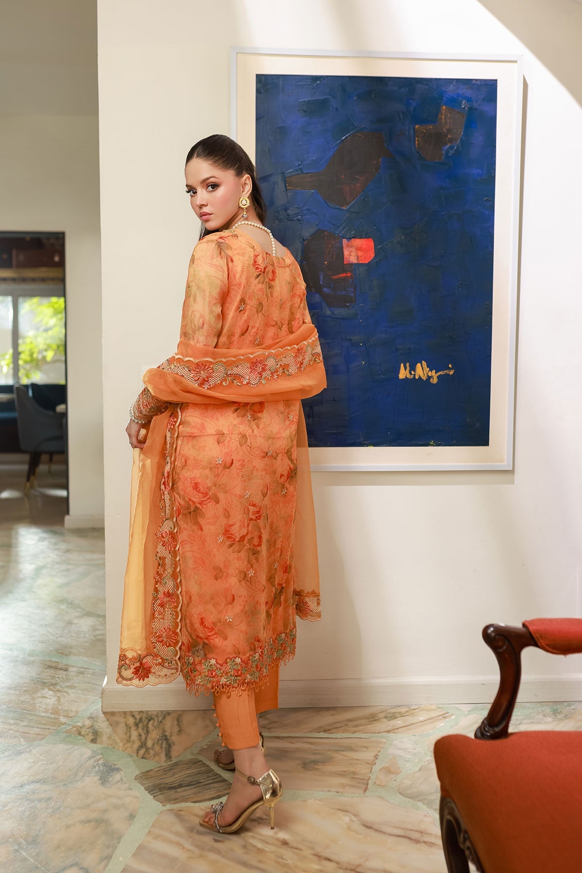 Dhanak | Chiffon Pret |  SS25DA-2716 -  Dhanak Ladies Clothes - Original Designer Dress - House of Maryam