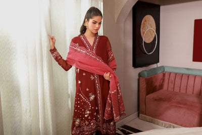 Dhanak | Chiffon Pret | SS25DA-2719 -  Dhanak Ladies Clothes - Original Designer Dress - House of Maryam