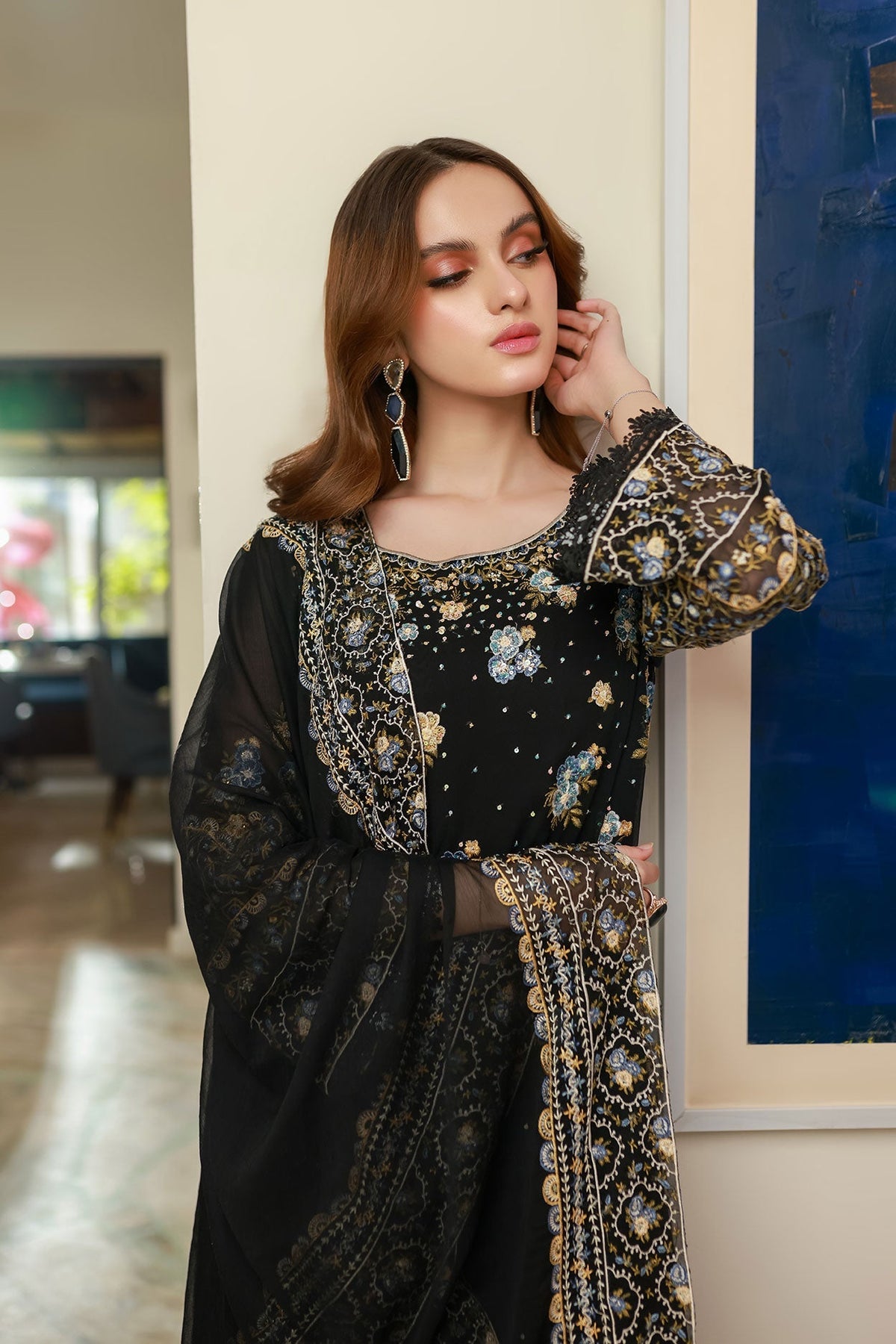Dhanak | Chiffon Pret | SS25DA-2720 -  Dhanak Ladies Clothes - Original Designer Dress - House of Maryam