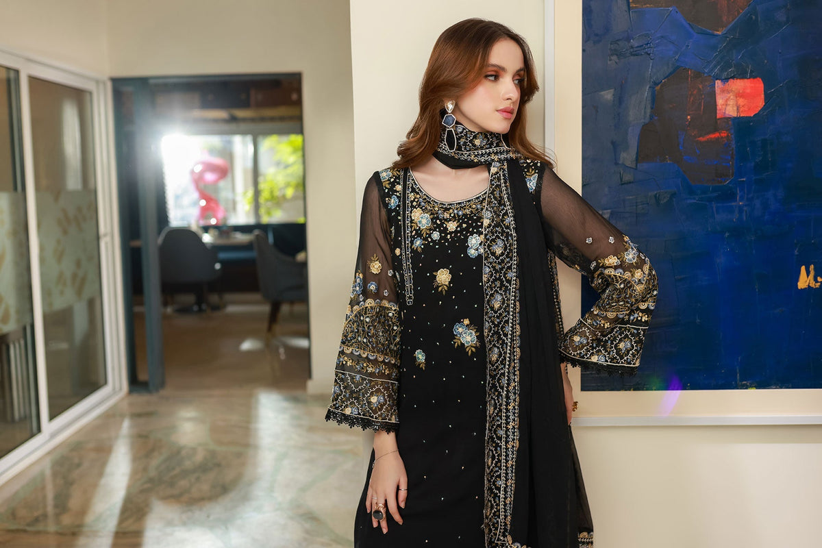 Dhanak | Chiffon Pret | SS25DA-2720 -  Dhanak Ladies Clothes - Original Designer Dress - House of Maryam