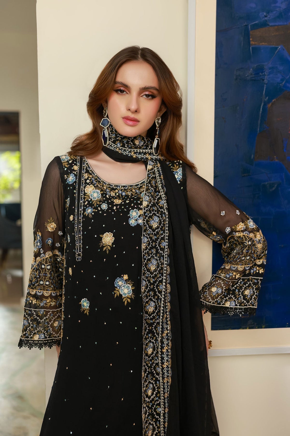 Dhanak | Chiffon Pret | SS25DA-2720 -  Dhanak Ladies Clothes - Original Designer Dress - House of Maryam