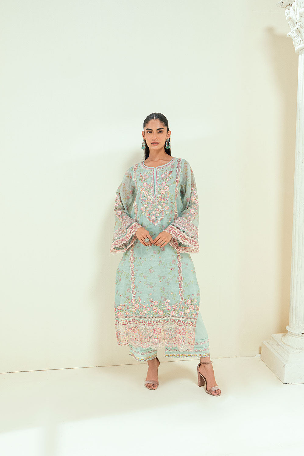 Dhanak | Signature Pret | SS25DA-2722 L-GREEN -  Dhanak Ladies Clothes - Original Designer Dress - House of Maryam