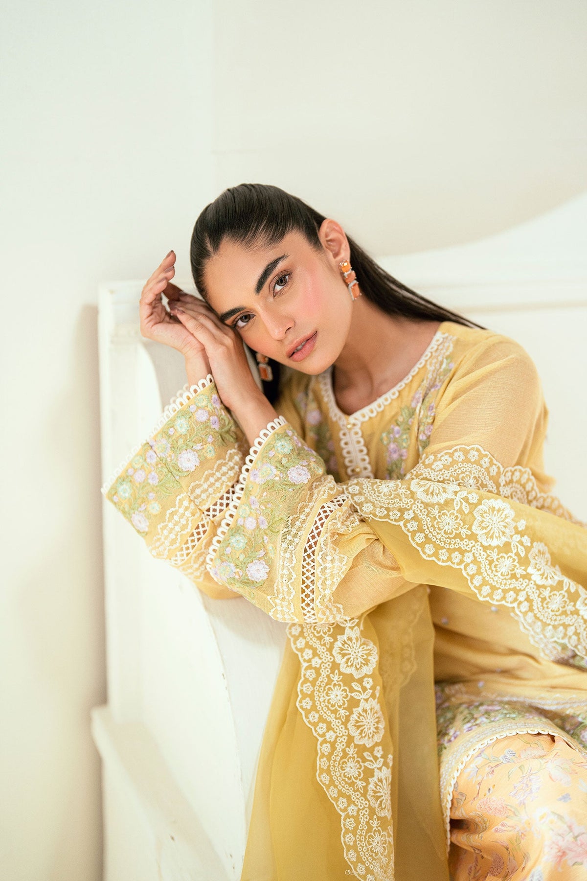 Dhanak | Signature Pret | SS25DA-2741 YELLOW -  Dhanak Ladies Clothes - Original Designer Dress - House of Maryam