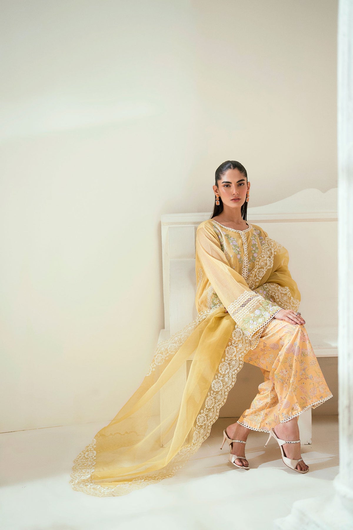 Dhanak | Signature Pret | SS25DA-2741 YELLOW -  Dhanak Ladies Clothes - Original Designer Dress - House of Maryam