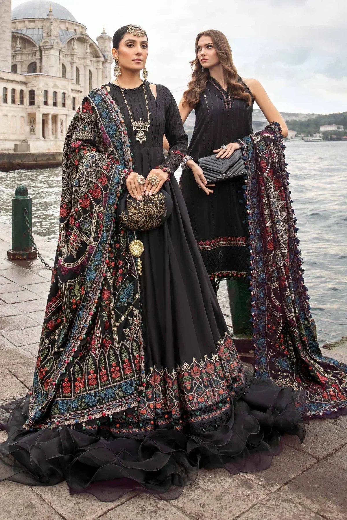 Maria B | Linen 23 | Black DL-1101 by Designer Maria B - House of Maryam - Pakistani Designer Ethnic Wear in {{ shop.shopifyCountryName }}