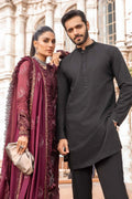 Maria B | Linen 23 | Aubergine DL-1103 by Designer Maria B - House of Maryam - Pakistani Designer Ethnic Wear in {{ shop.shopifyCountryName }}