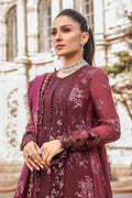 Maria B | Linen 23 | Aubergine DL-1103 by Designer Maria B - House of Maryam - Pakistani Designer Ethnic Wear in {{ shop.shopifyCountryName }}