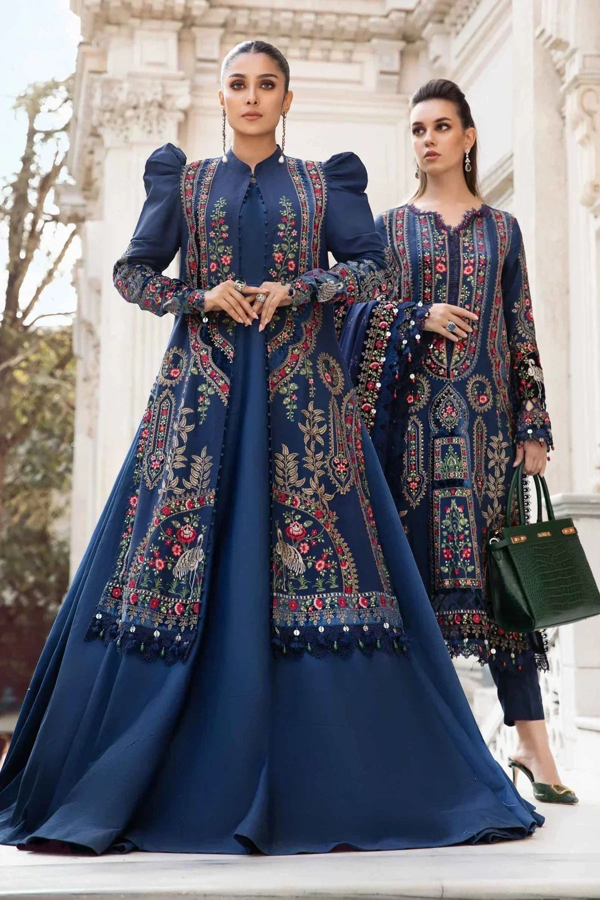 Maria B | Linen 23 | Navy Blue DL-1109 by Designer Maria B - House of Maryam - Pakistani Designer Ethnic Wear in {{ shop.shopifyCountryName }}