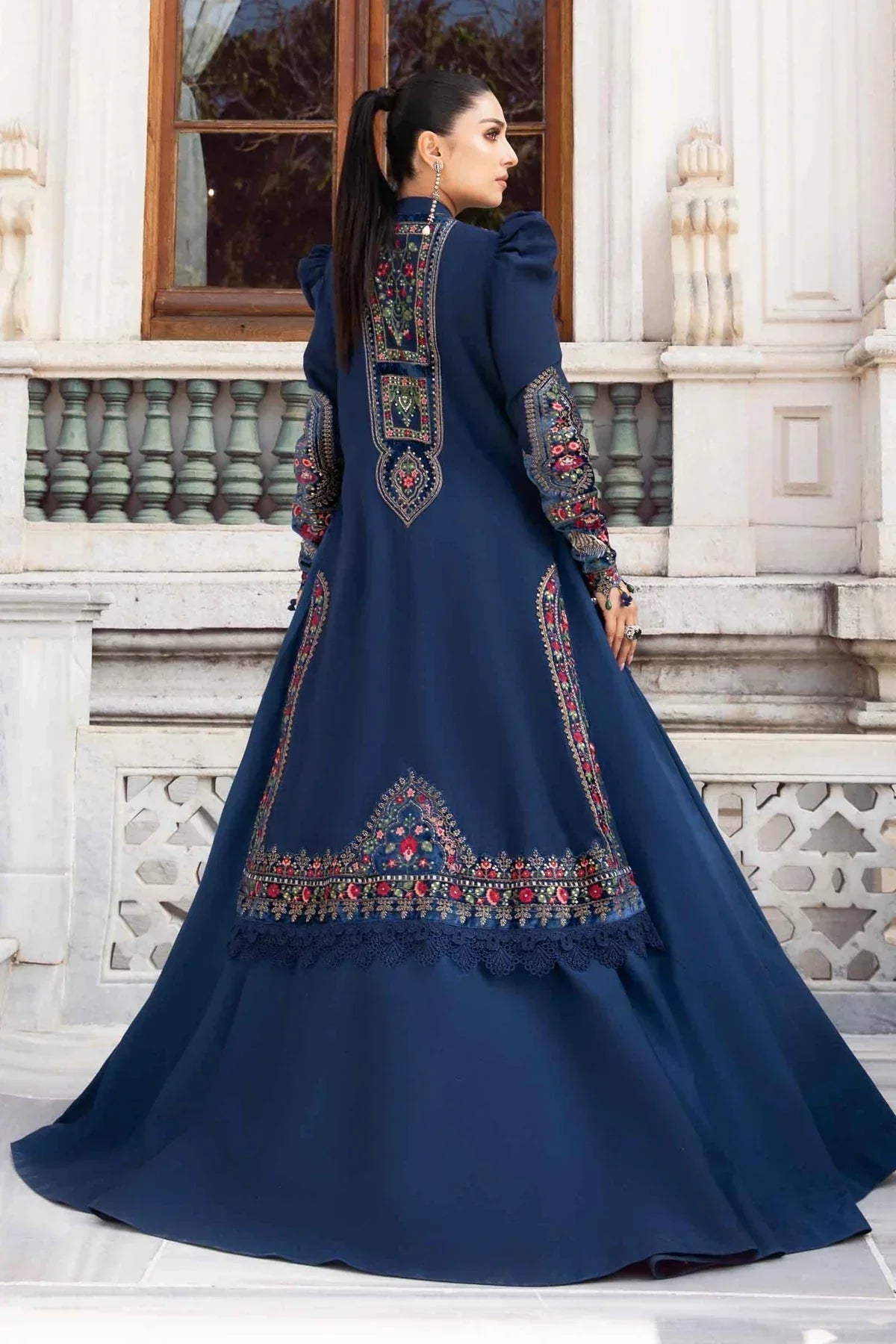 Maria B | Linen 23 | Navy Blue DL-1109 by Designer Maria B - House of Maryam - Pakistani Designer Ethnic Wear in {{ shop.shopifyCountryName }}