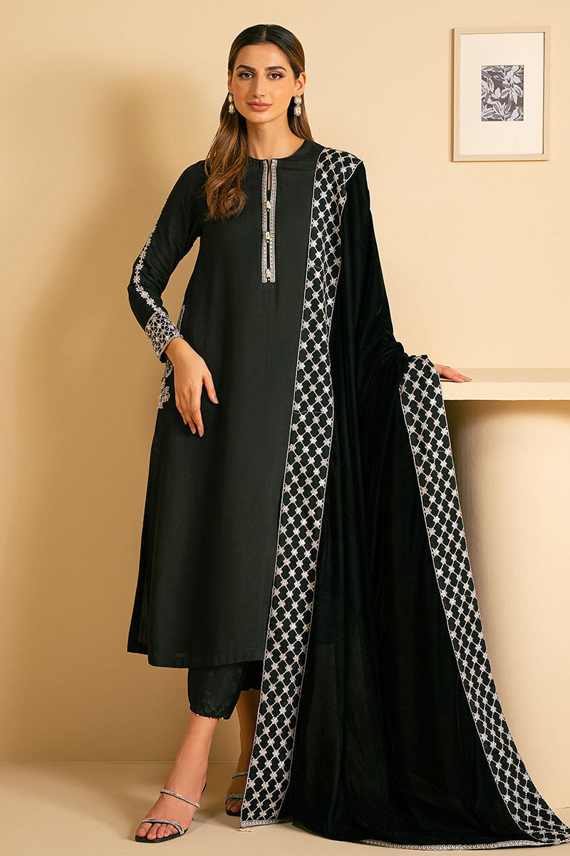 Cross Stitch | Exclusive Pret | Midnight Mirage-2PC (Shirt & Dupatta)-3