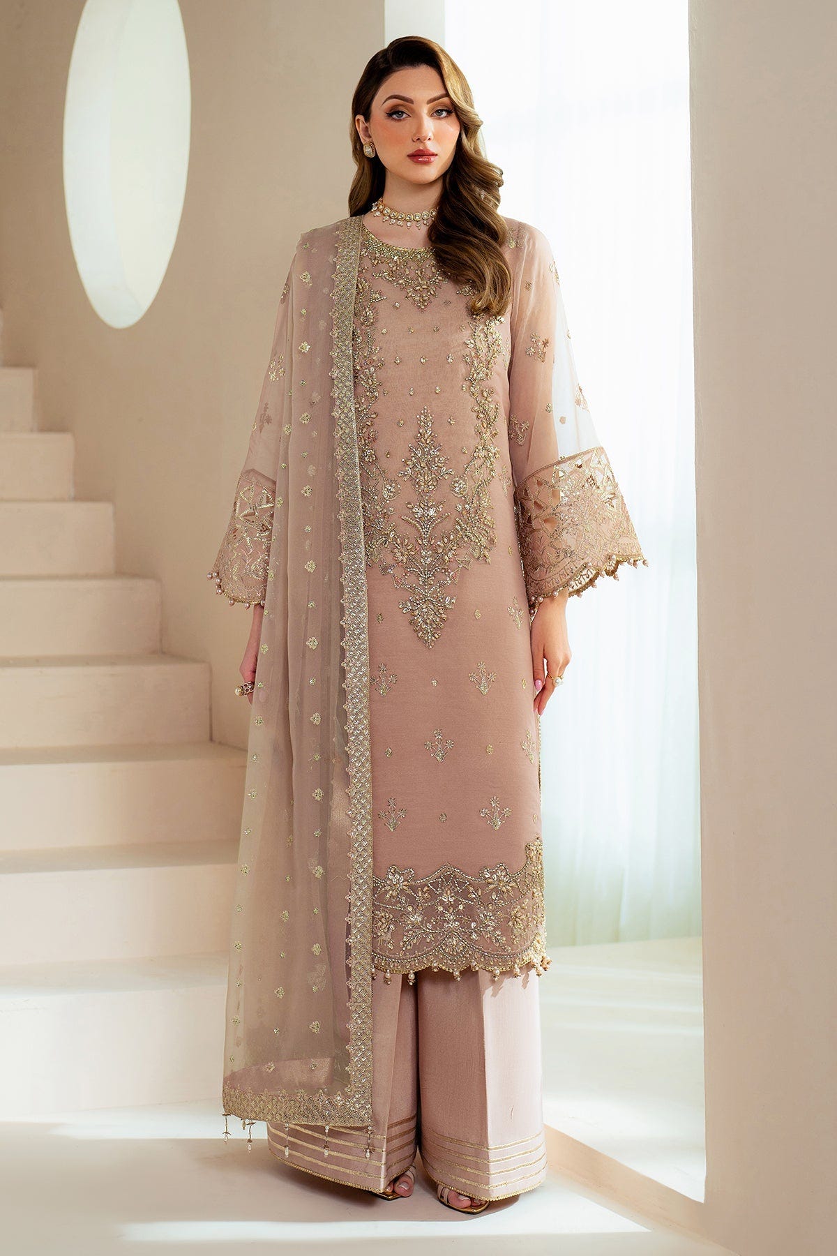Alizeh | Aymal Chiffon | AF-BHM-4043-Jade -  Alizeh Ladies Clothes - Original Designer Dress - House of Maryam