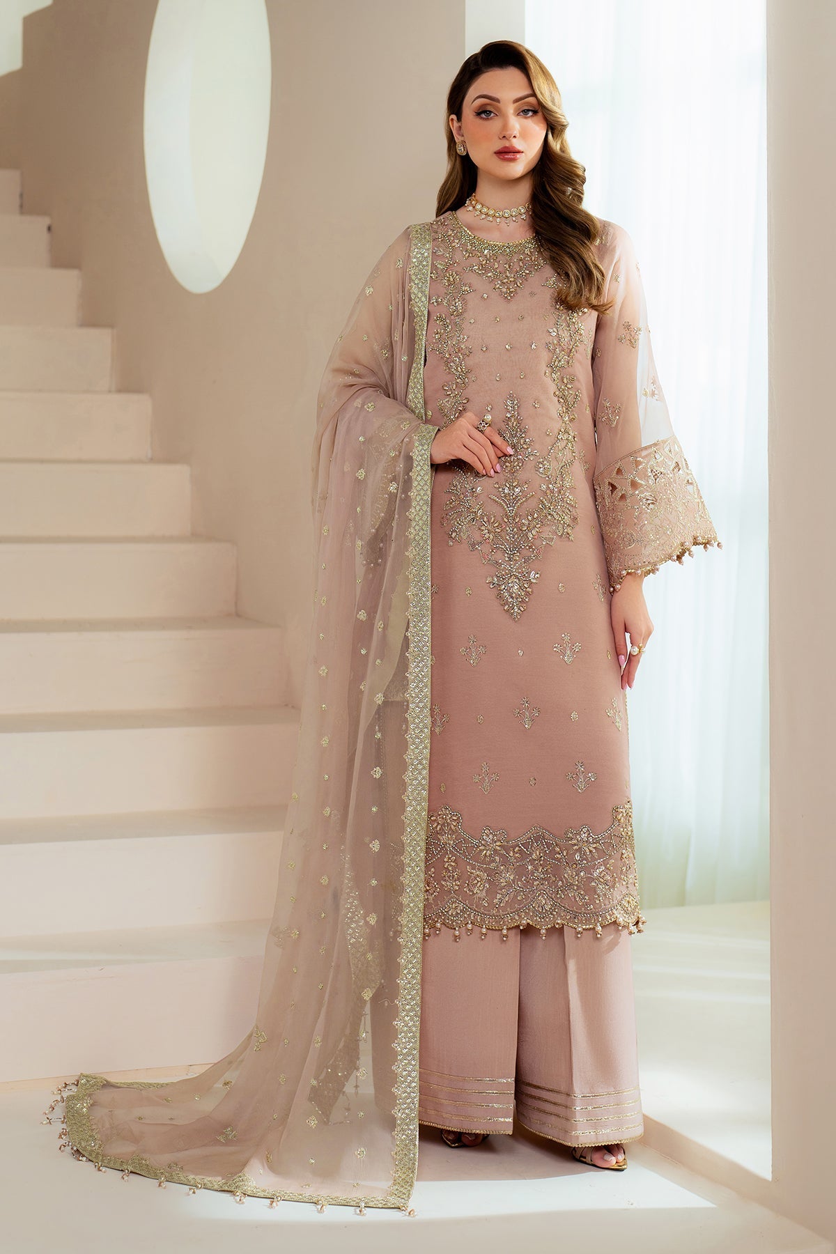 Alizeh | Aymal Chiffon | AF-BHM-4043-Jade -  Alizeh Ladies Clothes - Original Designer Dress - House of Maryam