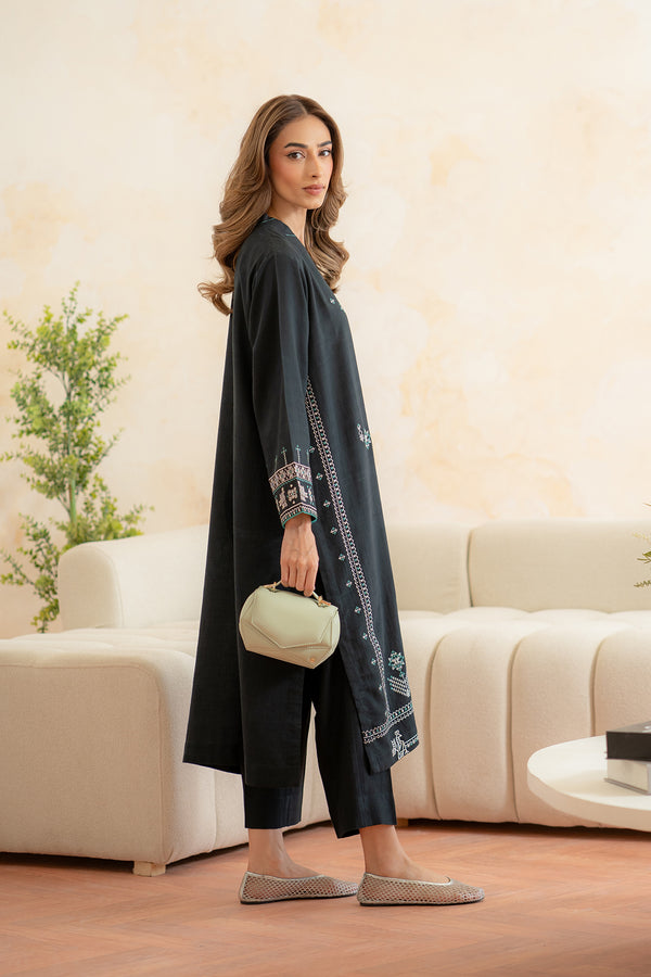 Sahar | Pret Essentials Winter 25 | Black Pearl-2