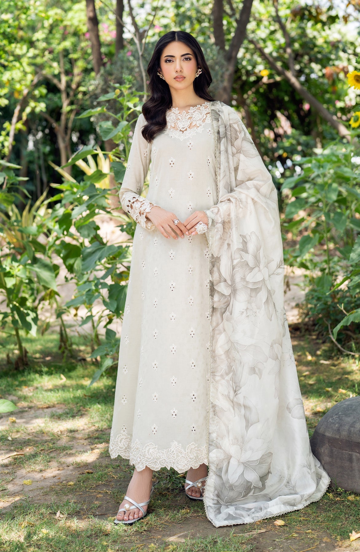 Zarif | Nura Textured Lawn 25 | ISARA -  Zarif Ladies Clothes - Original Designer Dress - House of Maryam