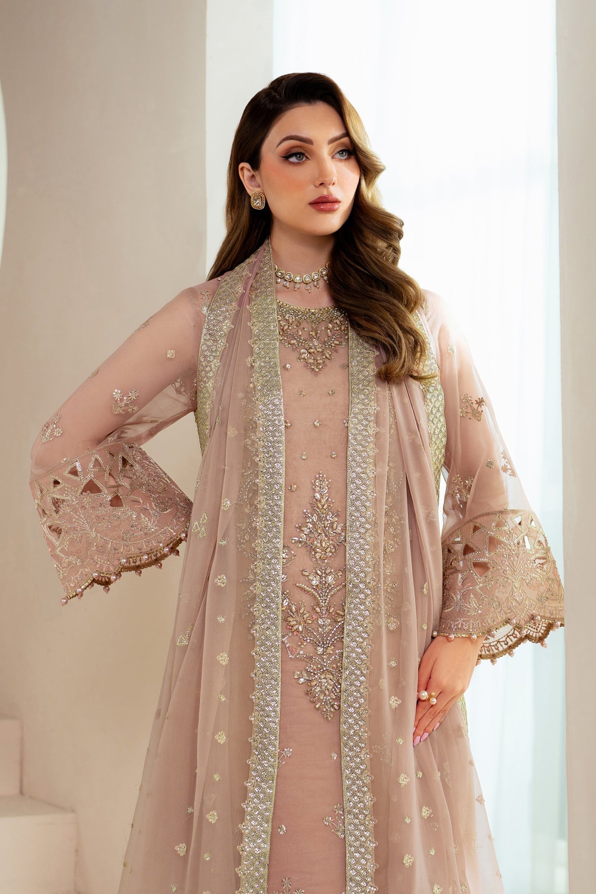 Alizeh | Aymal Chiffon | AF-BHM-4043-Jade -  Alizeh Ladies Clothes - Original Designer Dress - House of Maryam
