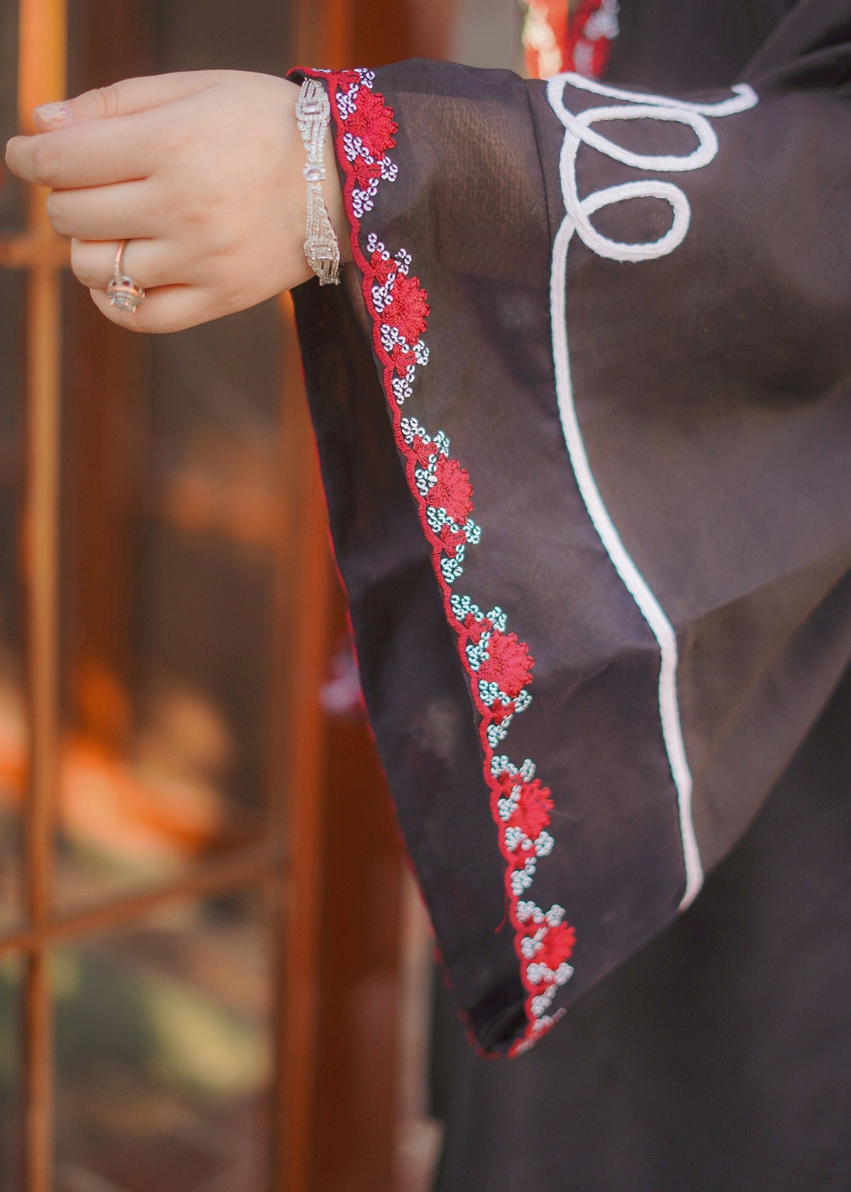 Fozia Khalid | Silk Spire | NOIR -  Fozia Khalid Ladies Clothes - Original Designer Dress - House of Maryam