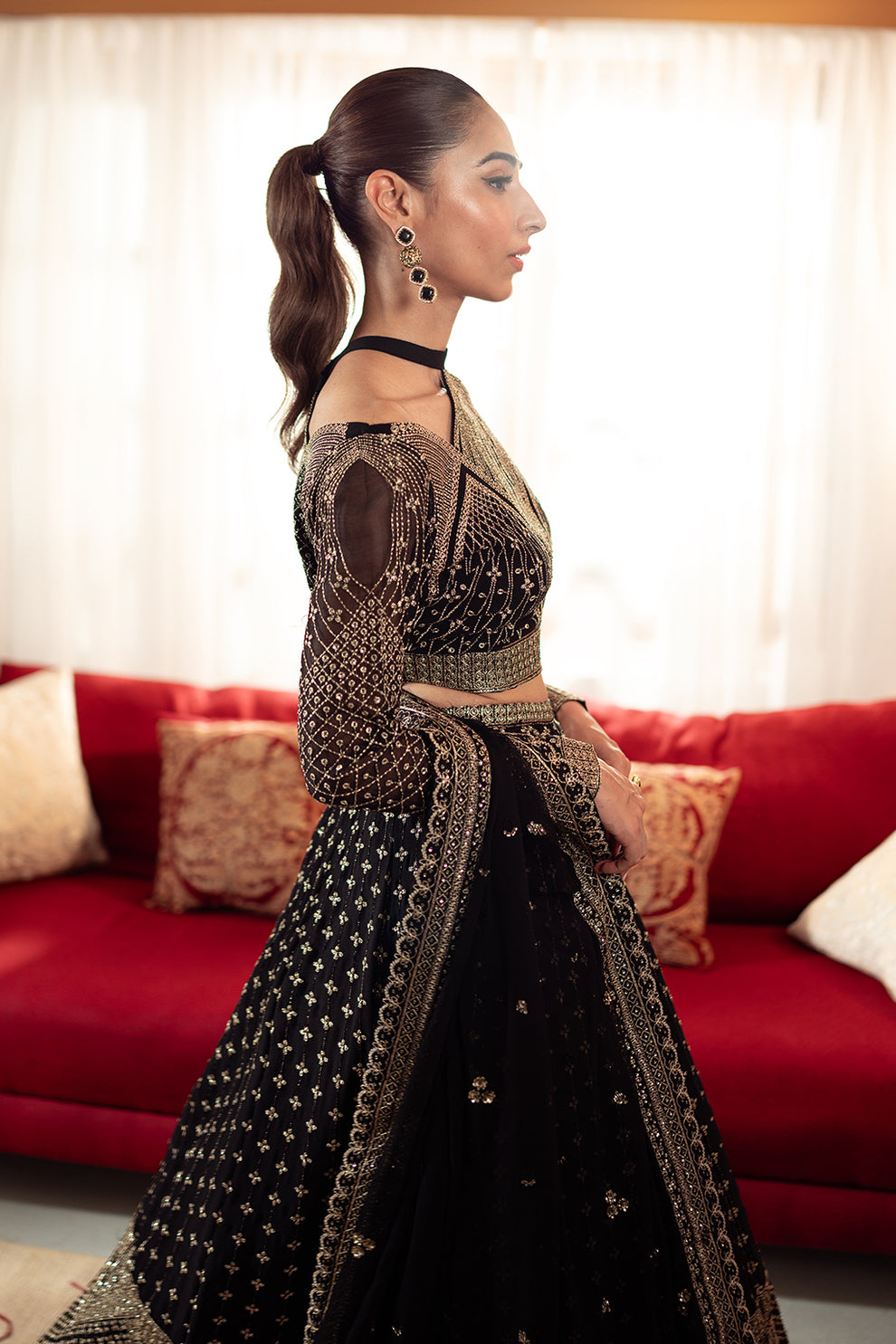 Neeshay | Dastaan Luxury Chiffon | Sunehri -  Neeshay Formal - Original Designer Dress - House of Maryam