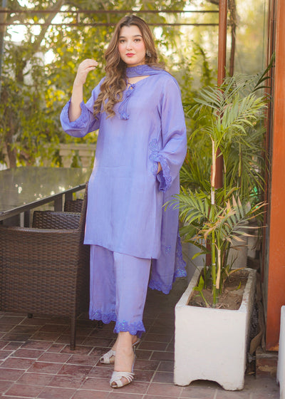 Fozia Khalid | Silk Spire | LAGOON -  Fozia Khalid Ladies Clothes - Original Designer Dress - House of Maryam