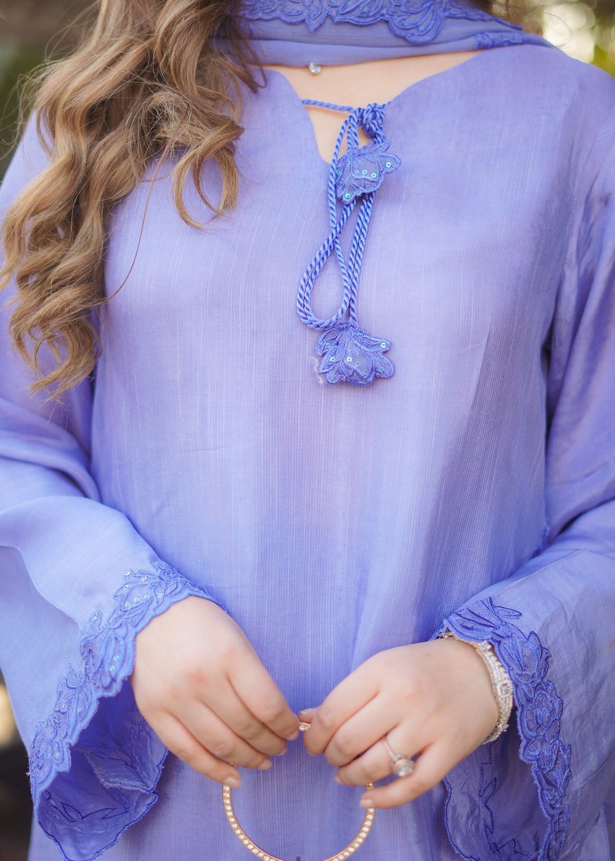 Fozia Khalid | Silk Spire | LAGOON -  Fozia Khalid Ladies Clothes - Original Designer Dress - House of Maryam