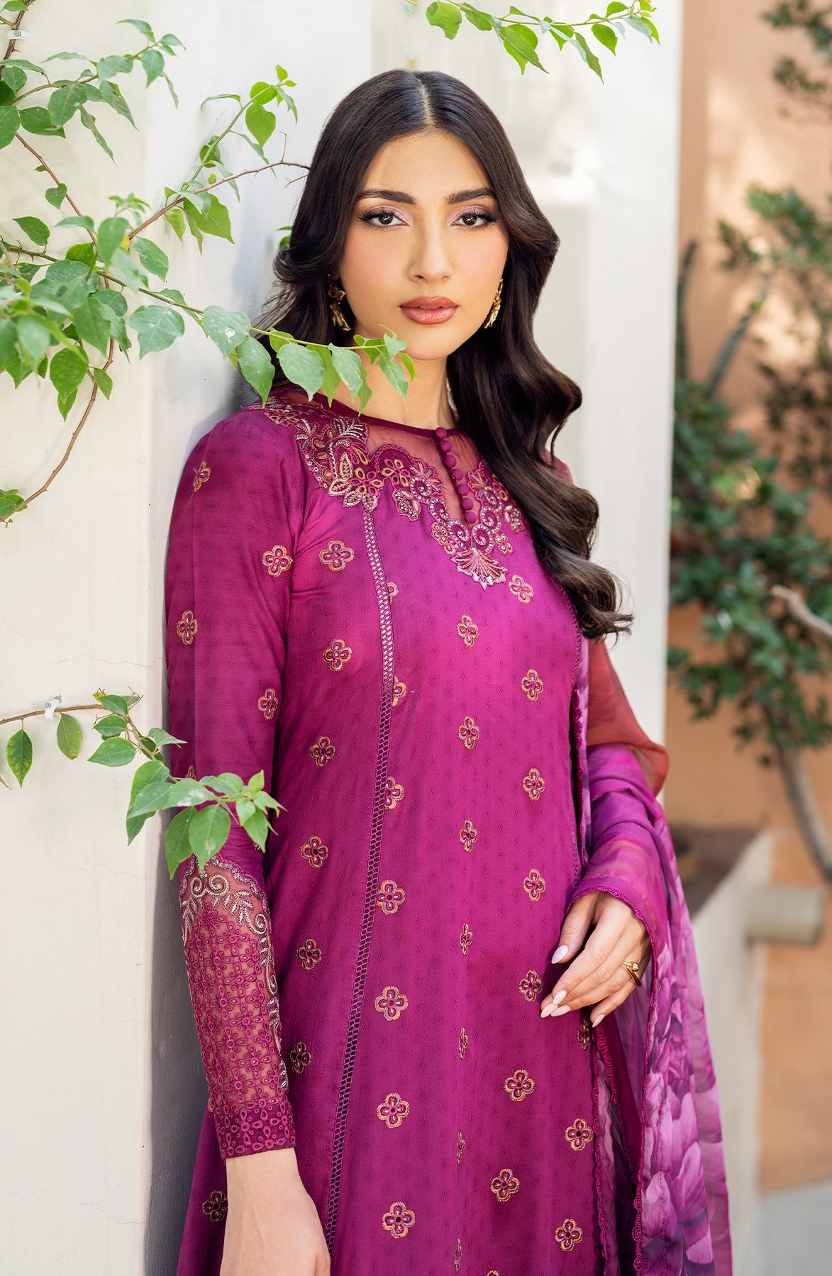 Zarif | Nura Textured Lawn 25 | MEHMAL -  Zarif Ladies Clothes - Original Designer Dress - House of Maryam