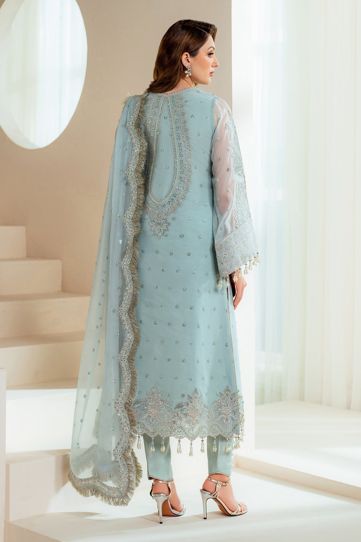 Alizeh | Aymal Chiffon | AF-BHM-4044-Orla -  Alizeh Ladies Clothes - Original Designer Dress - House of Maryam