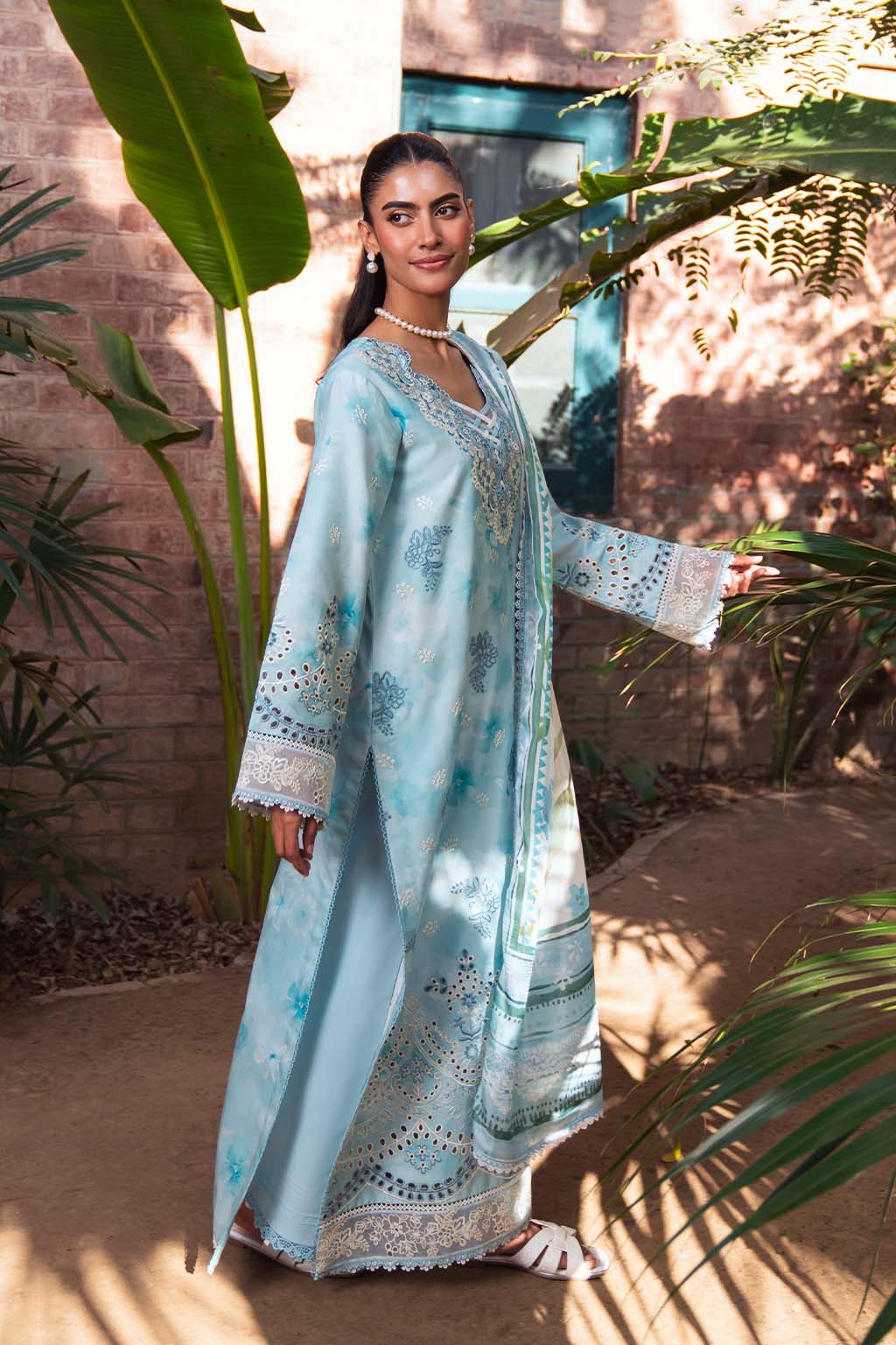 Neeshay | Summer Lines Printkari 25 | SKY-WAVE -  Neeshay Ladies Clothes - Original Designer Dress - House of Maryam
