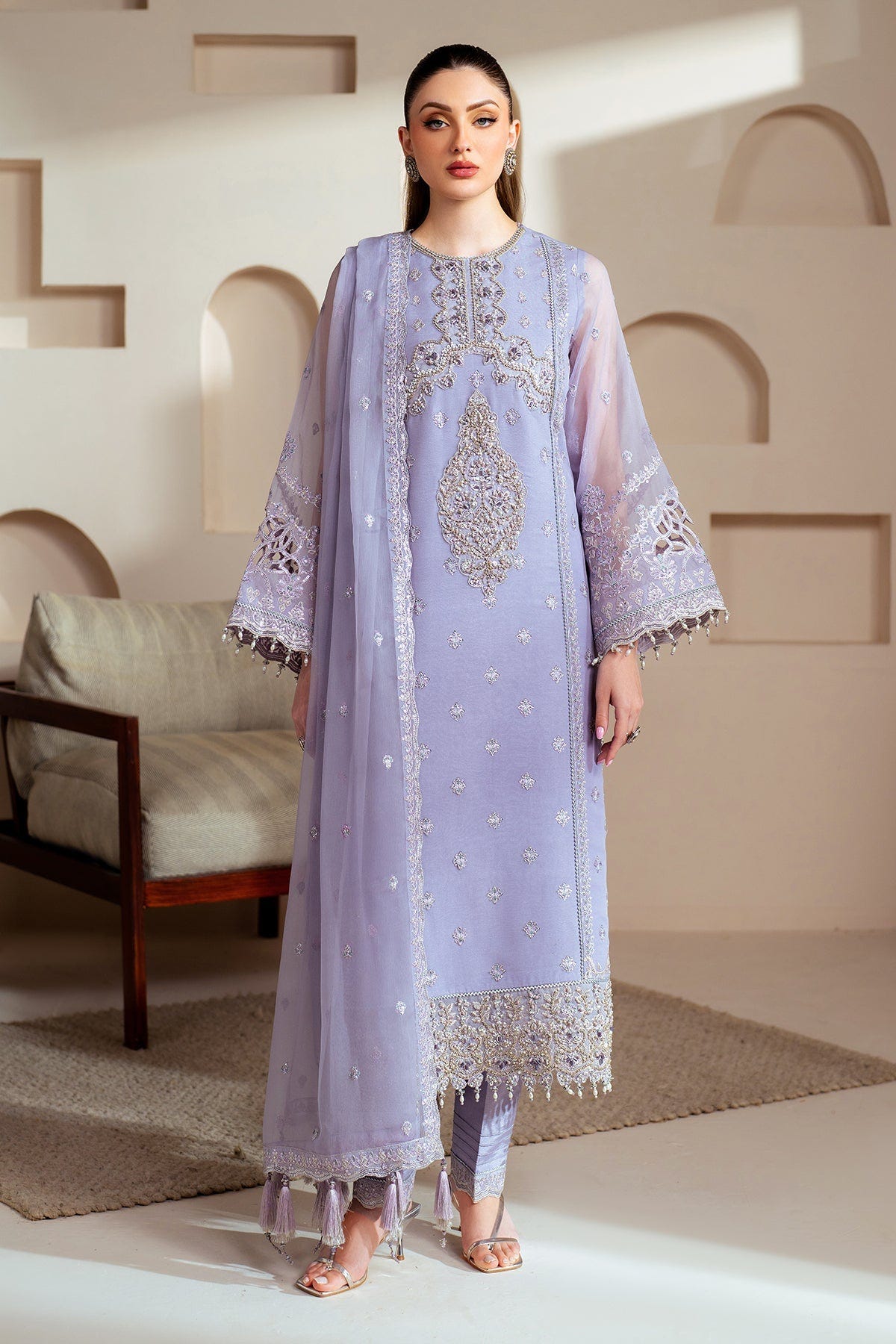 Alizeh | Aymal Chiffon | AF-BHM-4041-Marine -  Alizeh Ladies Clothes - Original Designer Dress - House of Maryam