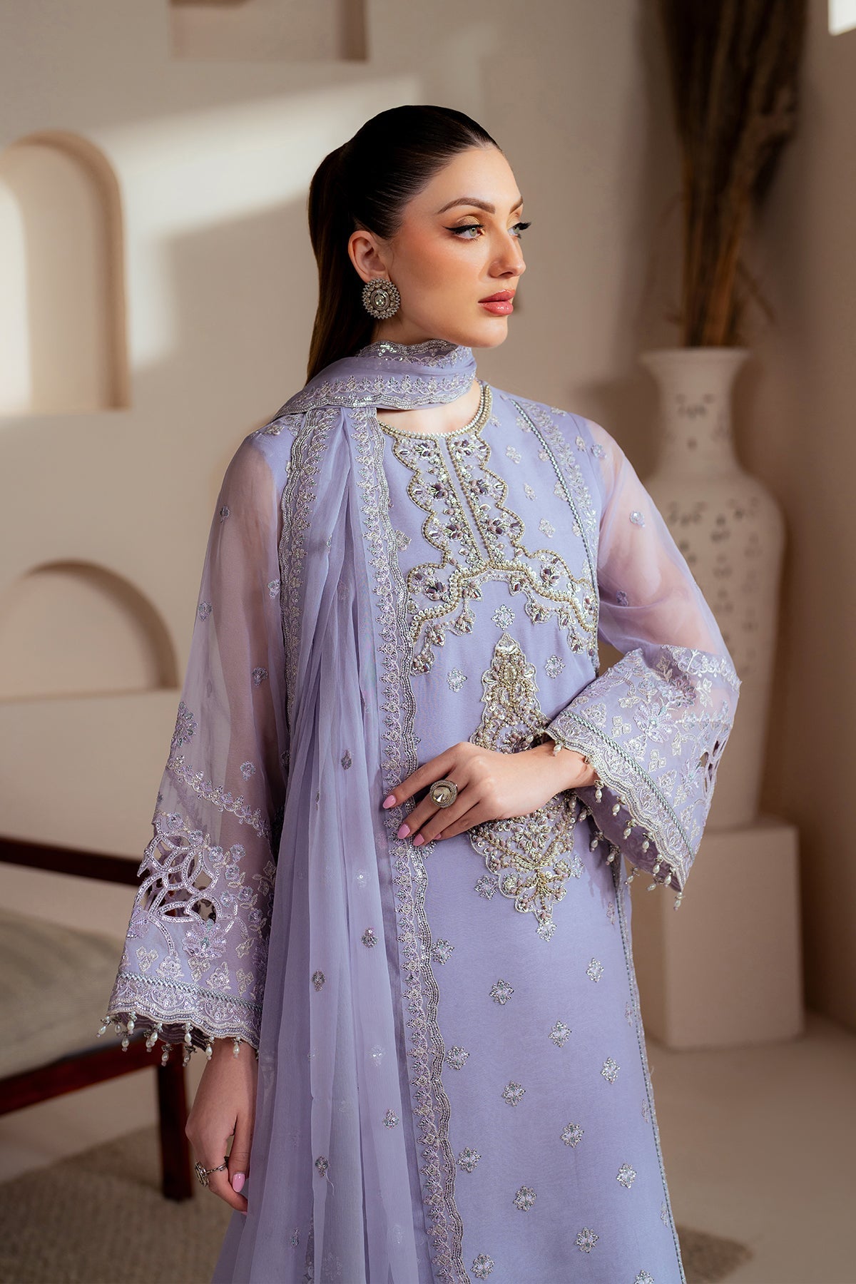 Alizeh | Aymal Chiffon | AF-BHM-4041-Marine -  Alizeh Ladies Clothes - Original Designer Dress - House of Maryam