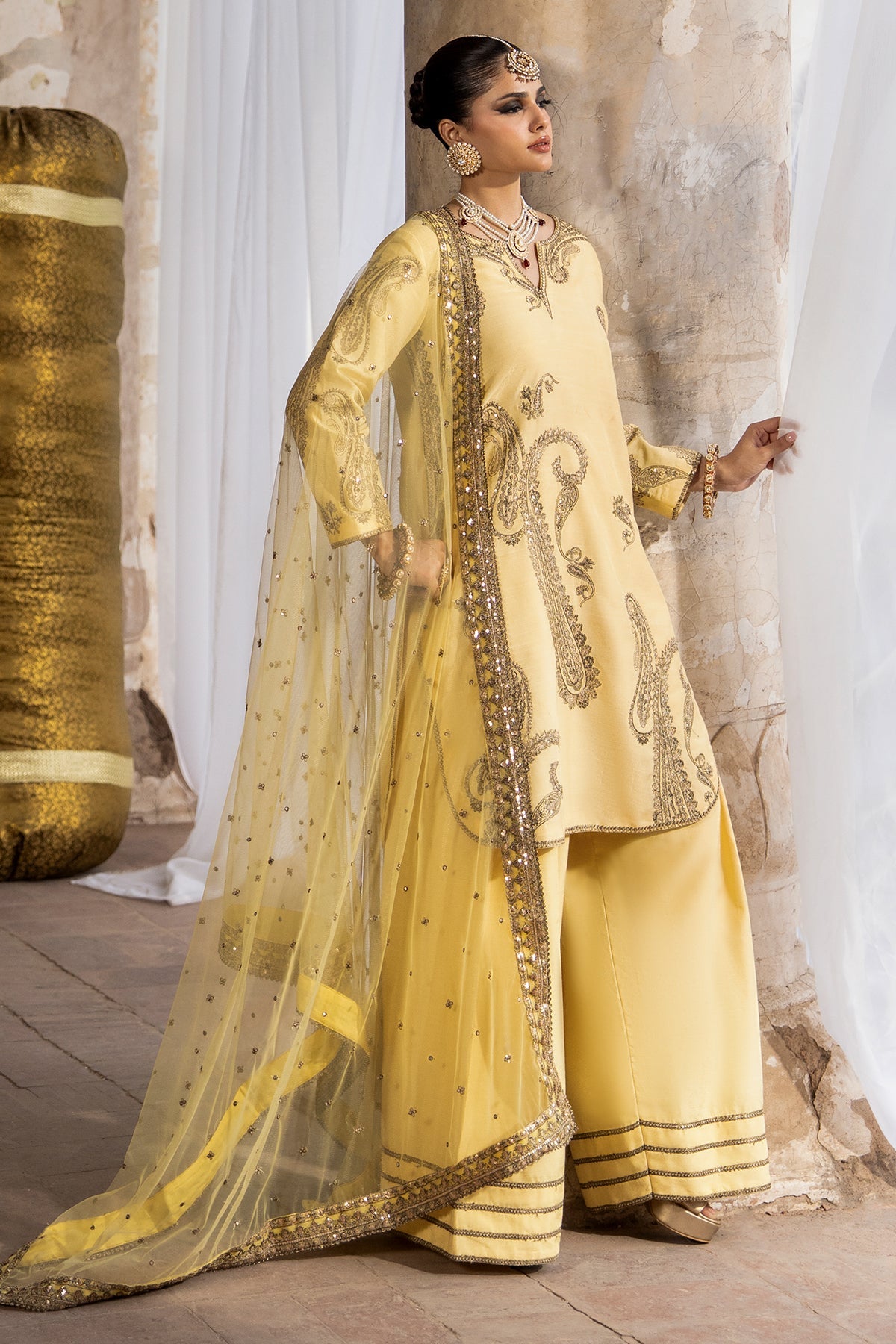 Charizma | Festive Pret | 3-PC Embroidered Raw Silk CMA-6-414, image 4