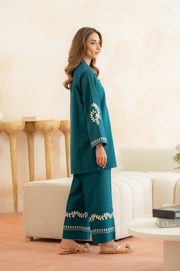 Sahar | Pret Essentials Winter 25 | Emerald Tide-3